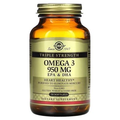 Solgar Omega-3 EPA & DHA Triple Strength 950 мг 50 капс Омега-3