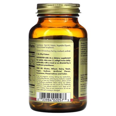 Solgar Omega-3 EPA & DHA Triple Strength 950 мг 50 капсул Омега-3