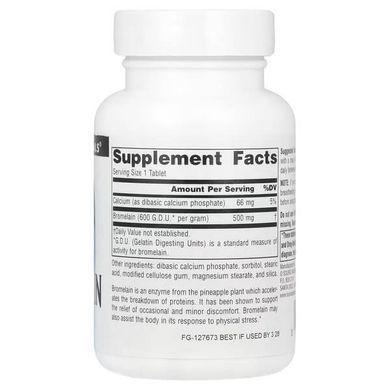 Source Naturals Bromelain 500 mg 60 табл. Бромелайн