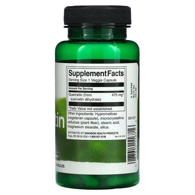 Swanson Quercetin 475 mg 60 растительных капсул Кверцетин