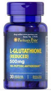 Puritan's Pride L-Glutathione 500 mg 30 капсул Глутатіон