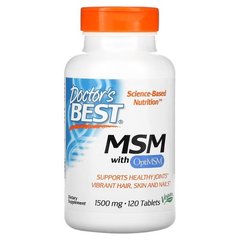 Doctor's Best MSM with OptiMSM 1,500 mg 120 таблеток МСМ