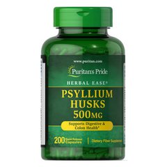 Puritan's Pride Psyllium Husks 500 mg 200 капс Подорожник (Псиліум)