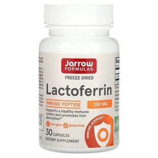 Jarrow Formulas Lactoferrin Freeze Dried 250 mg 30 капсул Молозиво (Colostrum) та Лактоферин