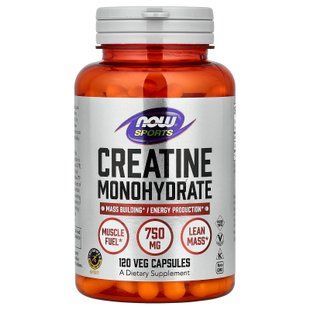 NOW Creatine Monohydrate 750 mg 120 вегетарианских капс Креатин