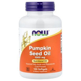 NOW Pumpkin Seed Oil 1000 мг 100 капсул Тыквенное масло