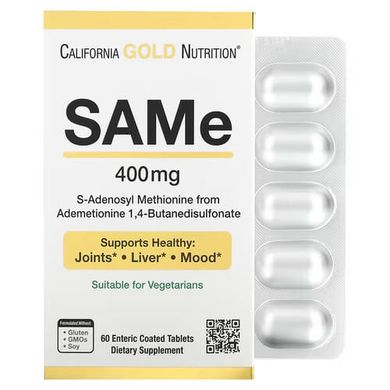 California Gold Nutrition SAMe 400 mg 60 tab SAM-e