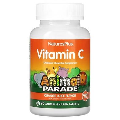 Natures Plus Animal Parade Vitamin C (без сахара) 90 таблеток в форме животных Витамин С