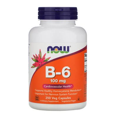 NOW B-6 100 мг 250 капсул Витамин B-6