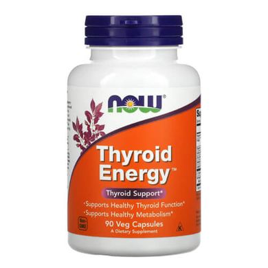 NOW Thyroid Energy 90 рослинних капсул Універсальні