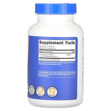 Nutricost Citrus Bergamot 120 капсул Інші екстракти