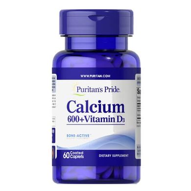 Puritan's Pride Calcium + Vitamin D3 60 таб Кальций