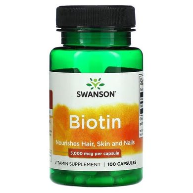 Swanson Biotin 5000 mcg 100 капс. Биотин (B-7)