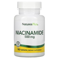 NaturesPlus Niacinamide 500 mg 90 таблеток Ніацин (B-3)