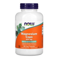 NOW Magnesium Caps 400 mg 180 капсул Магній