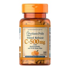Puritan's Pride Vitamin C 500 mg with Rose Hips Time Release100 таб.