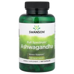 Swanson Ashwagandha Extract Full Spectrum 450 mg 100 капсул Ашваганда