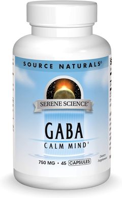 Source Naturals Gaba Calm Mind 750 mg 45 капсул GABA