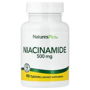 NaturesPlus Niacinamide 500 mg 90 таблеток Ніацин (B-3)
