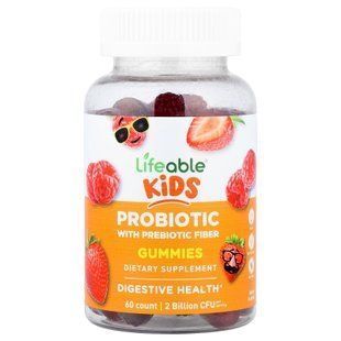Lifeable Kids Probiotic 2 Billion CFU 60 жувальних цукерок Пробіотики та Ензими для дітей