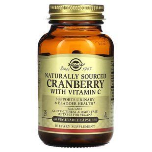 Solgar Cranberry with Vitamin C 60 веганских капсул (02.2027) Клюква