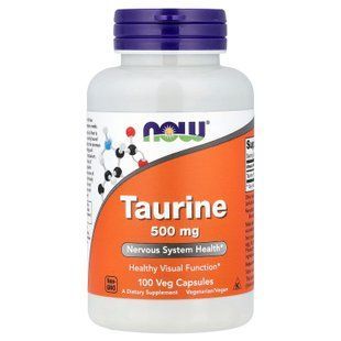 NOW Taurine 500 mg 100 caps Таурин