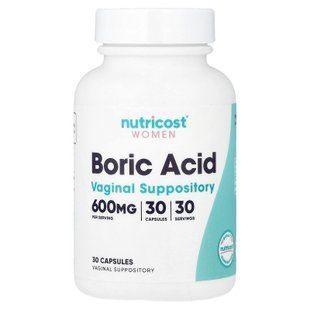 Nutricost Women Boric Acid 600 mg 30 капсул Проти кандидозу