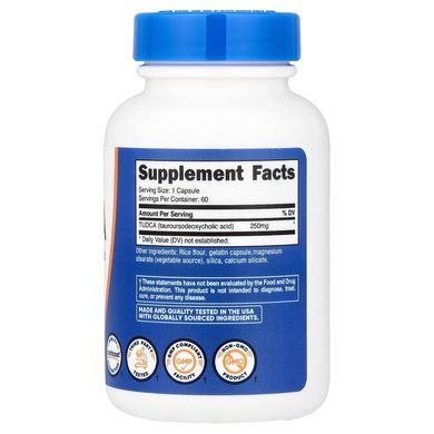Nutricost TUDCA 250 mg 60 Caps Желчные кислоты