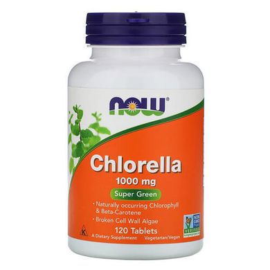 NOW Chlorella 1,000 mg 120 таб Хлорела