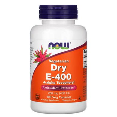NOW Dry E-400 268 mg (400 IU) 100 капсул Витамин Е