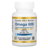 439 грн Омега-3 California Gold Nutrition Omega 800 80% EPA/DHA 1000 mg 30 капсул