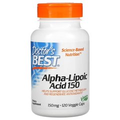 Doctor's Best Alpha-Lipoic Acid 150 mg 120 капсул Альфа-ліпоєва кислота