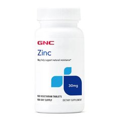 GNC Zinc 30 mg 100 табл Цинк