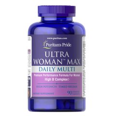 Puritan's Pride Ultra Woman Max Daily Multivitamin 90 таб Вітаміни для жінок
