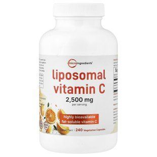 Micro Ingredients Liposomal Vitamin C 625 mg 240 растительных капсул Витамин С