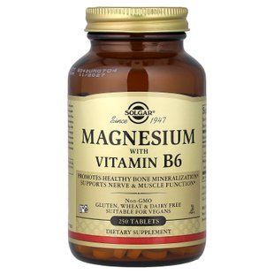 Solgar Magnesium with Vitamin B6 250 tab Магний