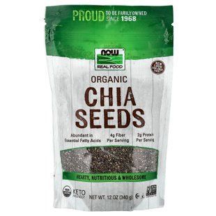 NOW Organic Chia Seeds 340 g Бобовые и семена