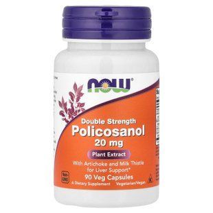 NOW Double Strength Policosanol 20 mg 90 caps Поликозанол