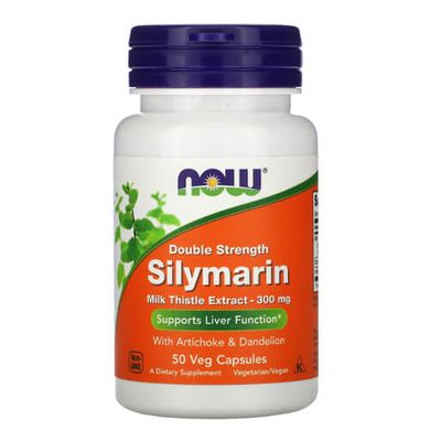 NOW Milk Thistle Extract (Silymarin 240 mg) 50 рослинних капсул Розторопша (Силімарин)