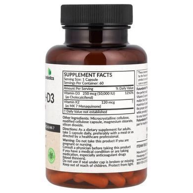 Futurebiotics Vitamin K2 + D3 10.000IU/120mcg Extra Strength 60 capsules Витамин D3 + K-2