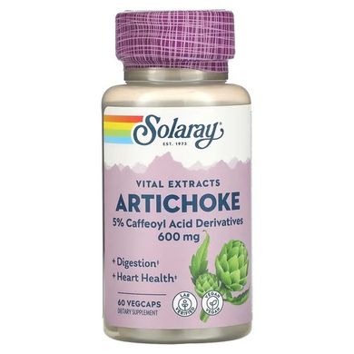 Solaray Artichoke Leaf Extract 300mg 60 растительных капсул Артишок