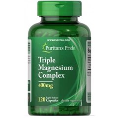 Puritan's Pride Magnesium Triple Complex 400 mg 120 капс. Магний
