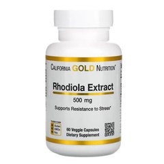 California Gold Nutrition Rhodiola 500 mg 60 капсул Родіола