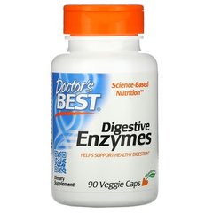 Doctor's Best Digestive Enzymes 90 растительных капсул Энзимы