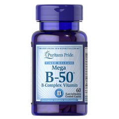 Puritan's Pride Vitamin B-50 Complex 60 таб Комплекс вітамінів групи В