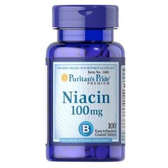 Puritan's Pride Niacin 100 mg 100 таб. Ніацин (B-3)