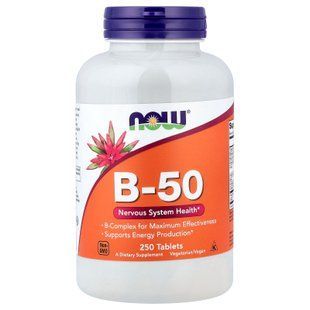 NOW B-50 250 табл. Комплекс витаминов группы В
