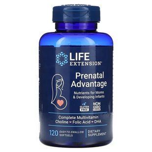 Life Extension Prenatal Advantage 120 капсул. Вітаміни для вагітних