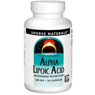 Source Naturals Alpha Lipoic Acid 600 mg 30 капсул Альфа-ліпоєва кислота