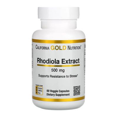 California Gold Nutrition Rhodiola 500 mg 60 капс Родиола